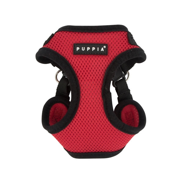 PUPPIA SOFT HARNESS C RED XL Neck 14.2-16.5" Chest 15.4-17.3"