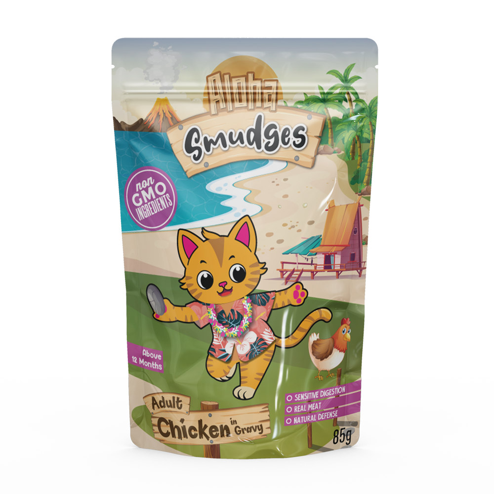 Aloha Smudges Chicken Adult Cat wet food in