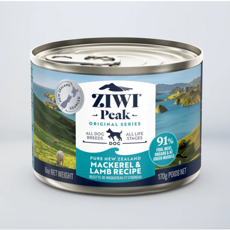 ZiwiPeak Mackerel & Lamb Recipe Wet Dog Food 170g
