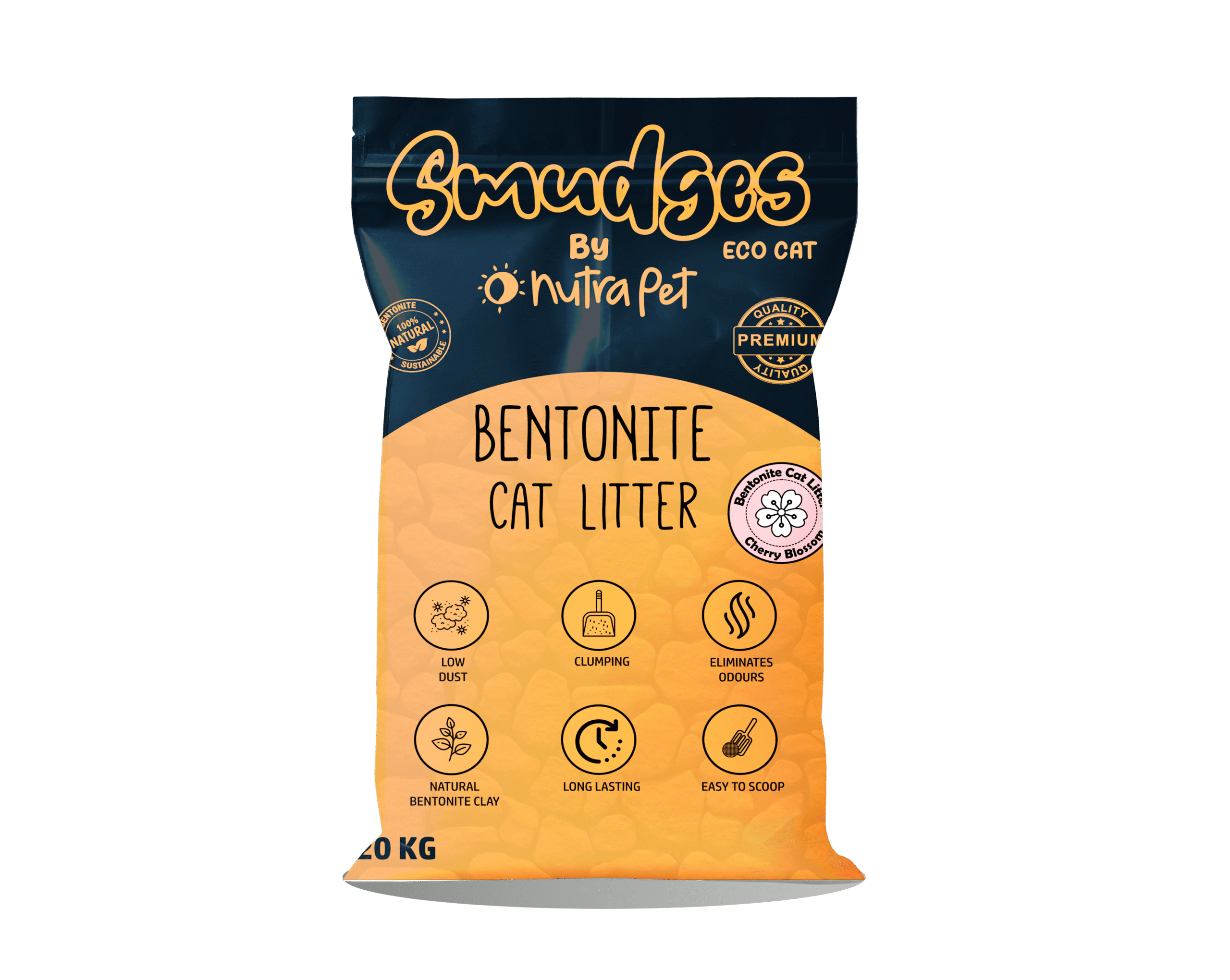 Smudges Eco cat Bentonite Clumping Cat Litter 20 Kgs-