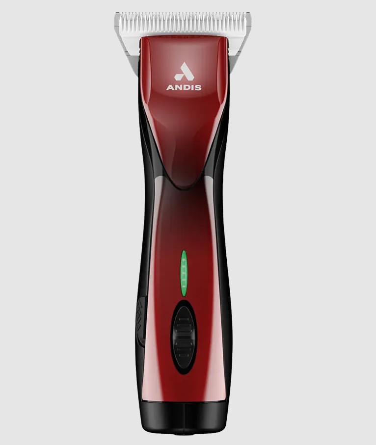Andis DBLC-2 Pulse ZR II 5-Speed, Detachable Blade Clipper, Cordless, Lithium Ion Battery - Red - Wide Blade (Includes extra battery)