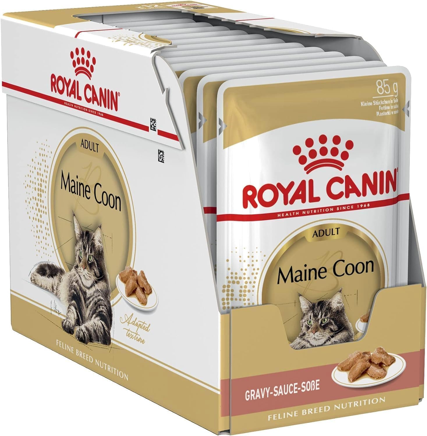 Royal Canin Feline Breed Nutrition Maine Coon (WET FOOD - Pouches) Pack of 12