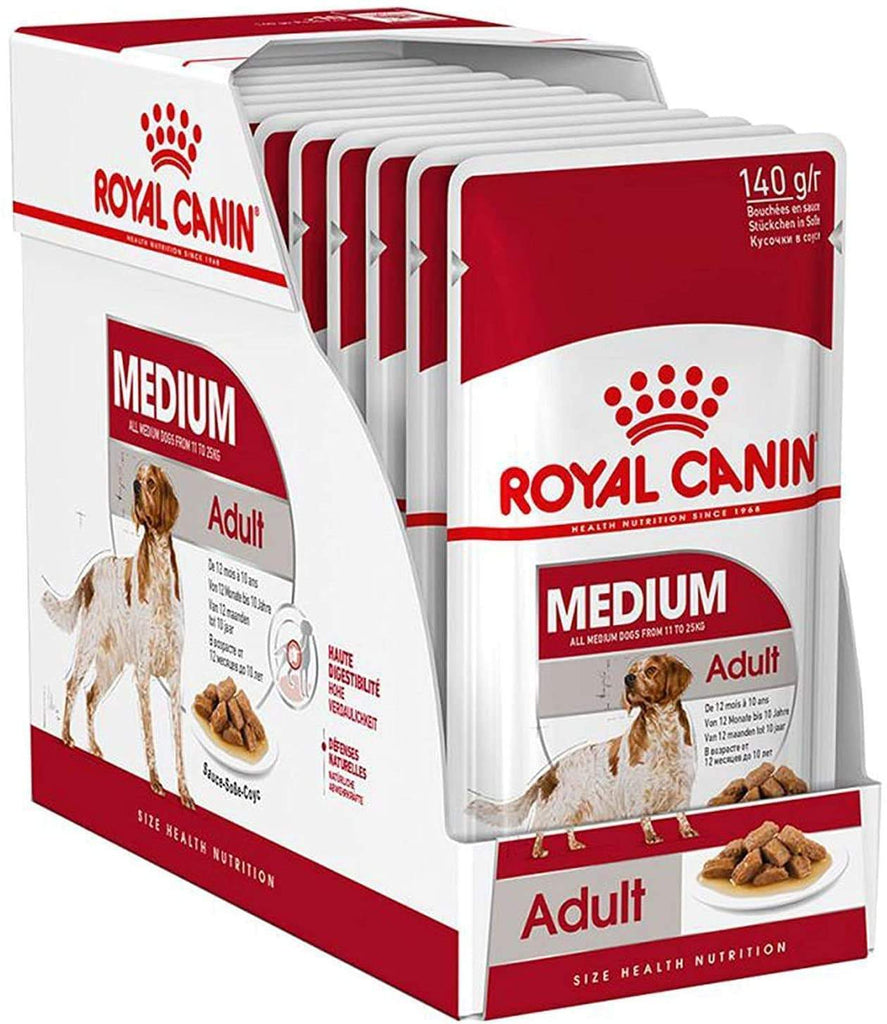 Royal Canin Size Health Nutrition Medium Adult Gravy (WET FOOD - Pouches)140g Pack of 10
