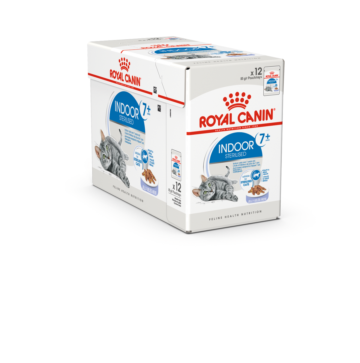 Royal Canin Feline Health Nutrition Indoor 7+ Sterilised Jelly (WET FOOD - Pouches) Pack of 12