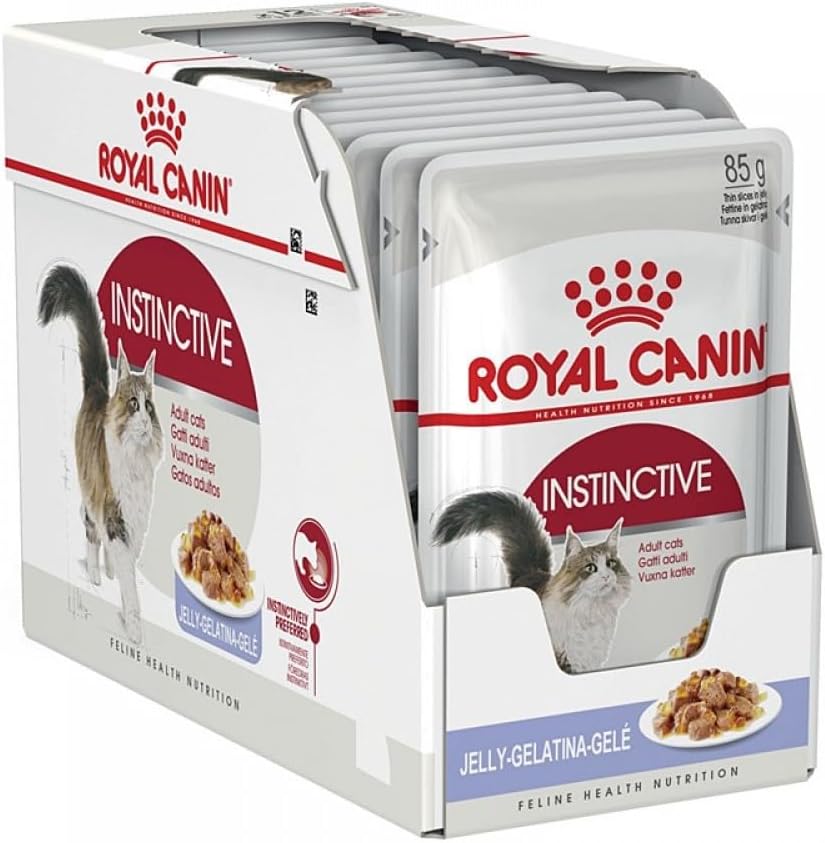 Royal Canin Feline Health Nutrition Instinctive Adult Cats Jelly (WET FOOD - Pouches) Pack of 12