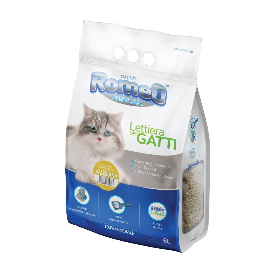 Romeo bentonite cat Litter valeriana scent - 6 liters