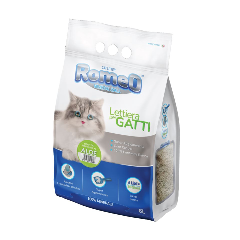 Romeo bentonite cat Litter aloe scent - 6 liters