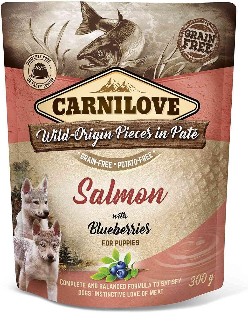 Carnilove Salmon with Blueberries for Puppies (Wet Food Pouches) 300g