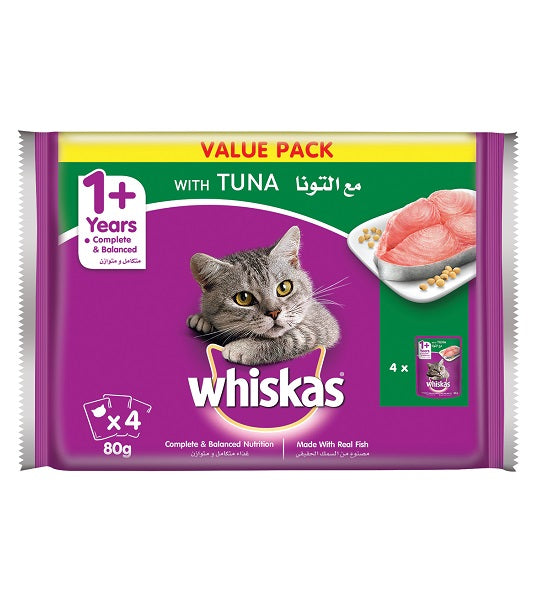 Whiskas Tuna Wet Cat Food – TUNA/4X80G