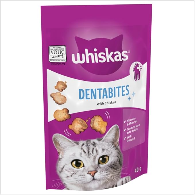 Whiskas DentaBites with Chicken Cat Treats – 40G