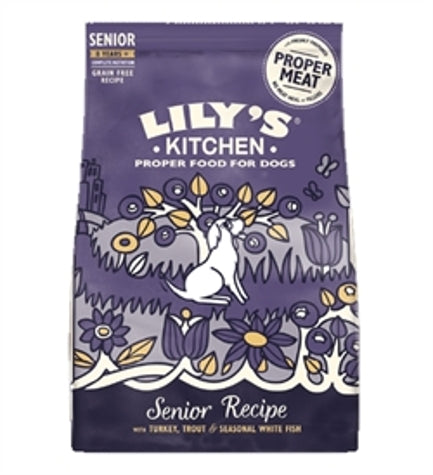 Lily's Kitchen Senior Recipe Turkey Adult 8+ Dry Dog Food - 7KG