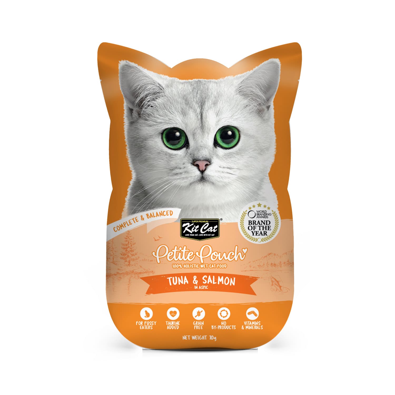 Kit Cat Petite Pouch 70g - Tuna & Salmon