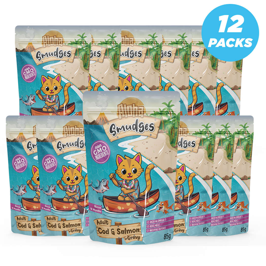 Smudges Adult Cat Chicken Flakes With Tuna In Soft Jelly 80g Pack of 12