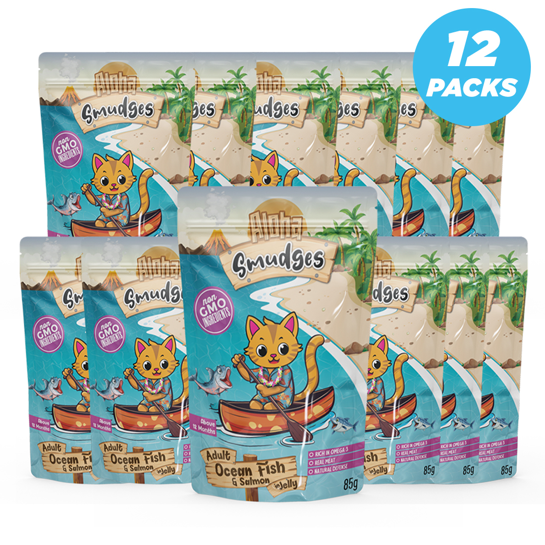 Smudges Adult Cat Chicken With Salmon In Gravy 80g Pack of 12