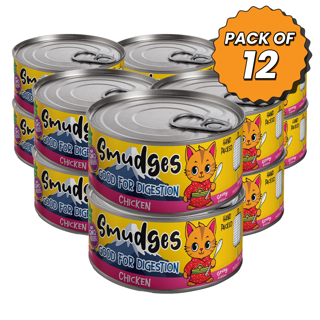 Smudges Adult Cat Tuna Flakes With Shirasu in Soft Jelly 80g Pack of 12