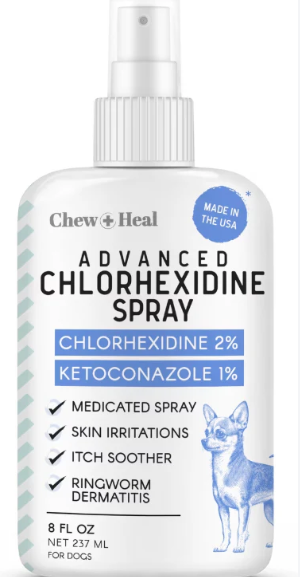 Advanced Chlorhexidine Medicated Wound Care Spray for Dogs 8 oz