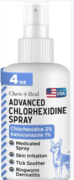 Advanced Chlorhexidine Medicated Wound Care Spray for Dogs 4 oz