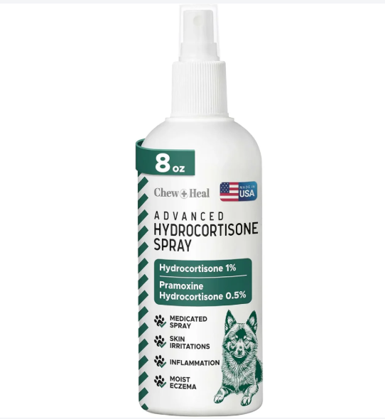 Advanced Hydrocortisone Medicated Wound Care Spray for Dogs 8 oz