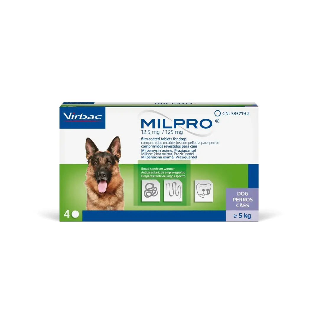 Milpro Deworming for Dog 12.5 mg/125 mg