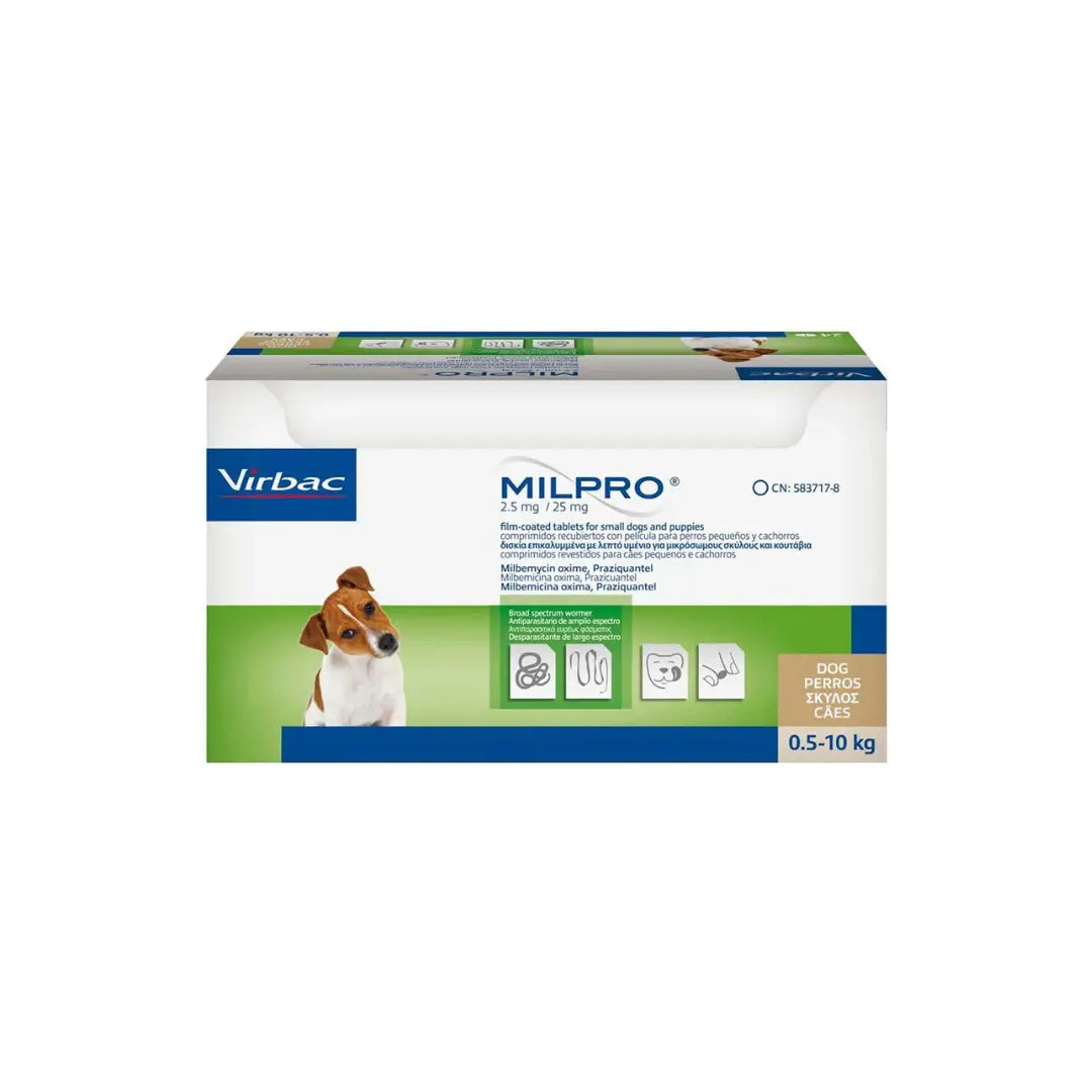 Virbac Milpro Puppy 2.5mg/25mg