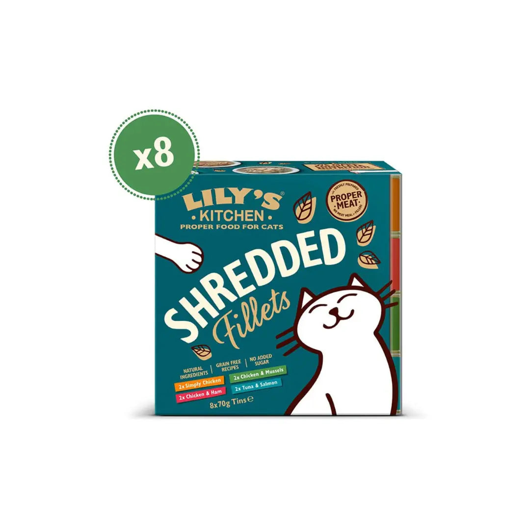Lily's Kitchen Shredded Fillets Multipack Wet Cat Food 8x70G