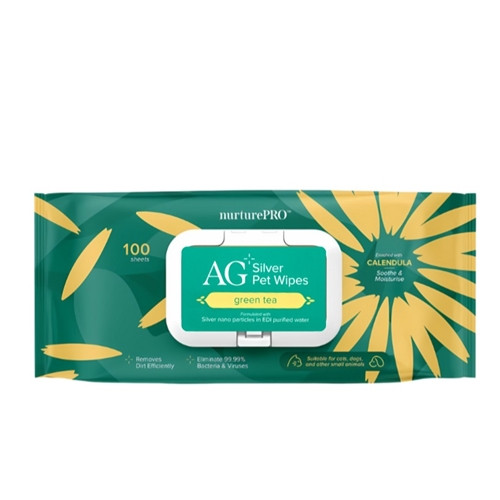 NurturePro AG+ Silver Pet Wet Wipes (100 Sheets/ Pack)
