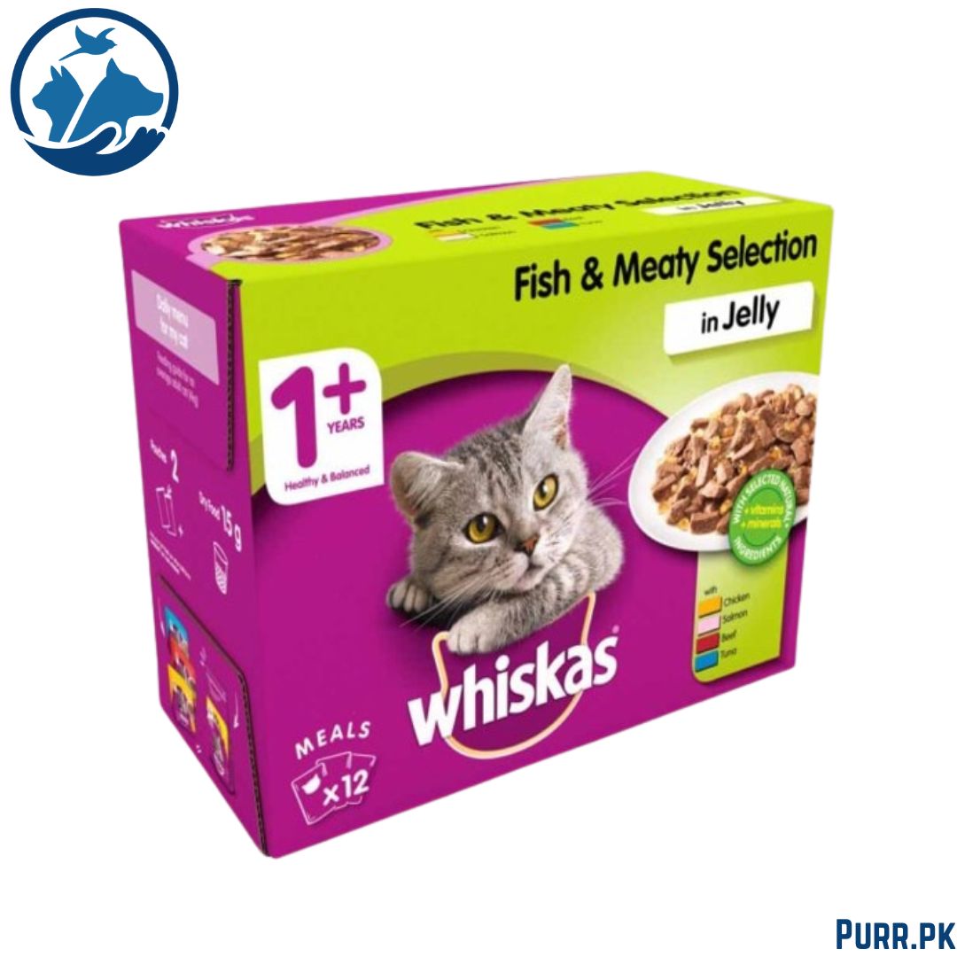 Whiskas Adult Fish &amp; Meat Selection in Jelly Pouch