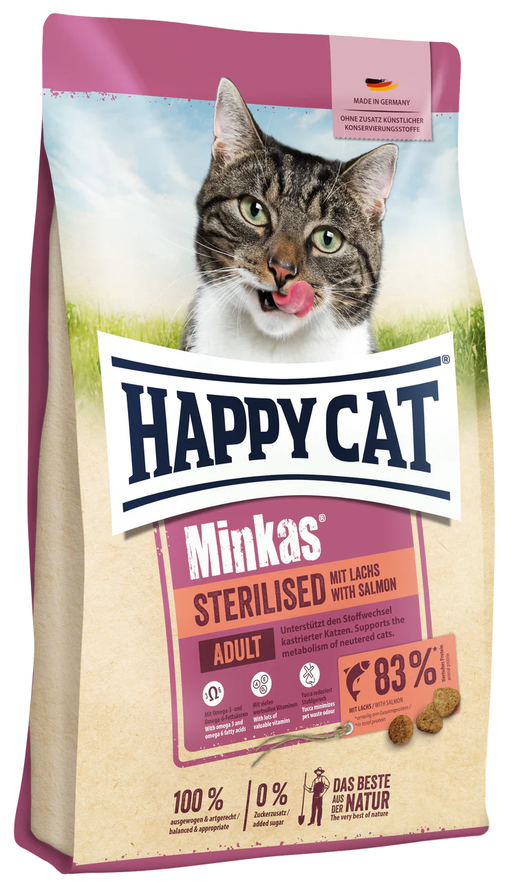 Happy Cat Minkas Sterilized with Salmon - Cat Dry Food