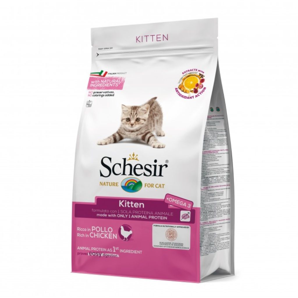 Schesir Dry Cat Food for Kittens Single Protein Chicken 1.5kg