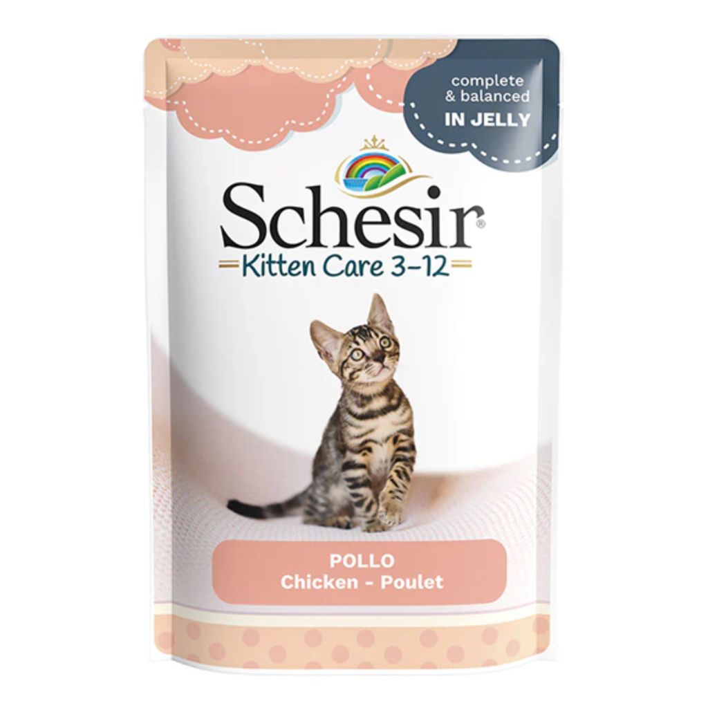 Schesir Kitten Care 3-12 Months Chicken in Jelly 85g Pouch – 12 Pack