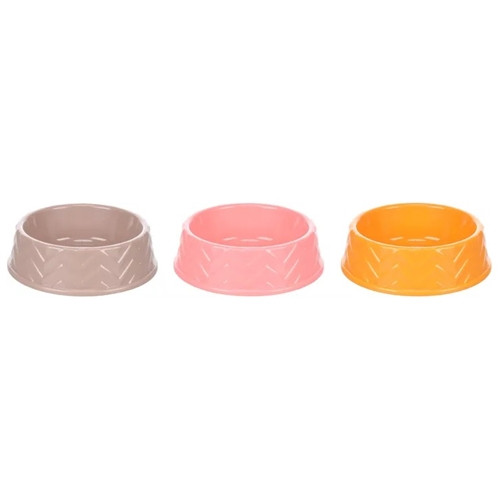 FEEDING AND DRINKING BOWL PUPPY WAVY ROUND 500ML 14,5CM ASSORTMENT