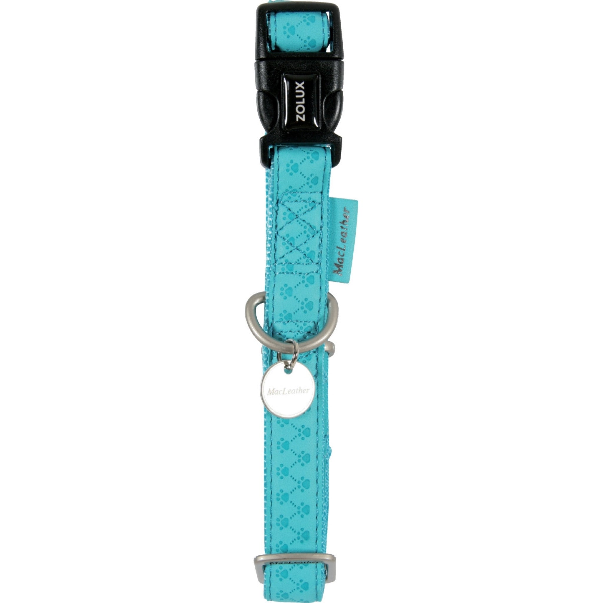 Macleather Adjustable Collar Turquoise