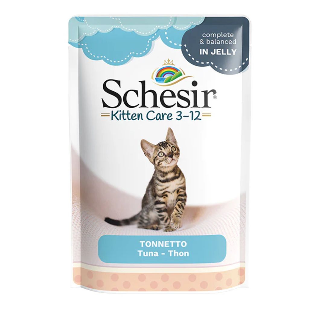 Schesir Kitten Care 3-12 Months Tuna in Jelly 85g Pouch – 20 Pack