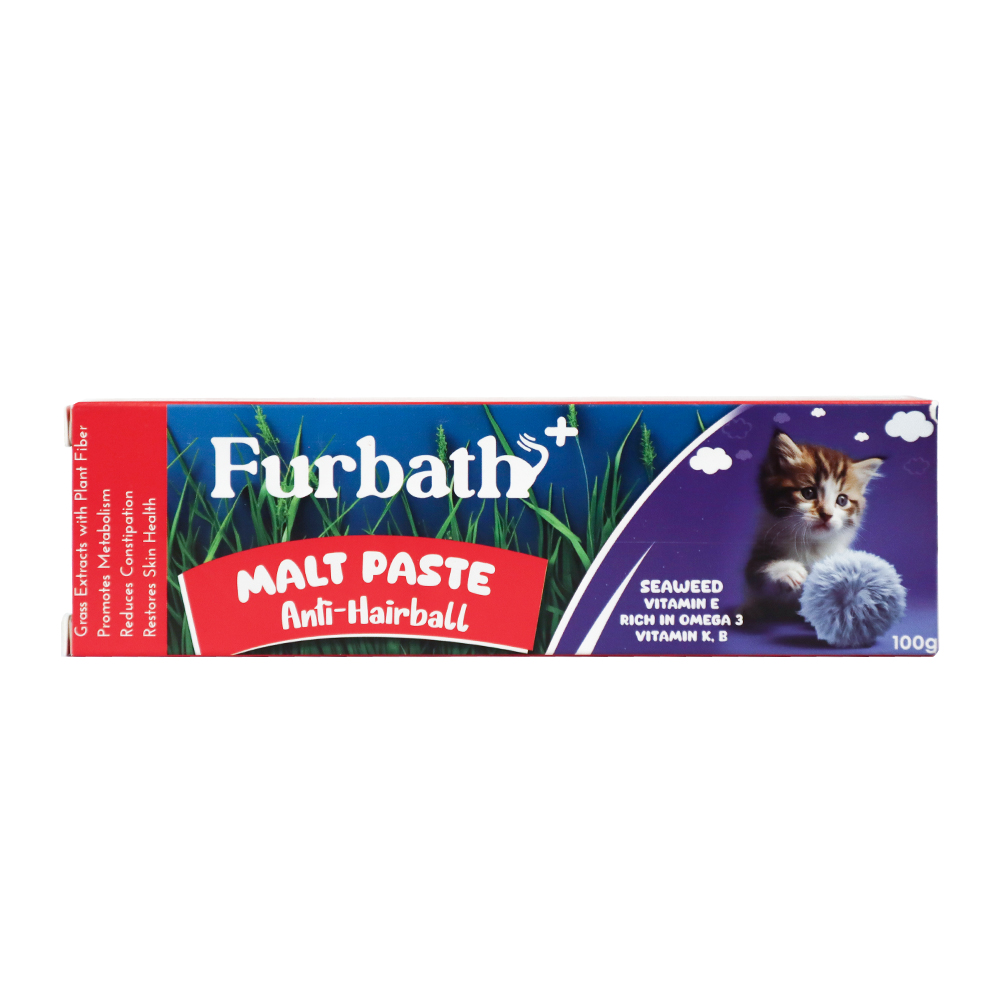 Furbath+ Malt Paste Anti Hairball for Cats – 100g