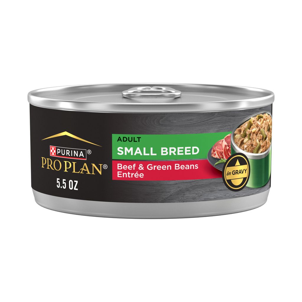 Pro Plan Adult Small Breed Beef And Green Beans Entree In Gravy Wet Dog Food 156g