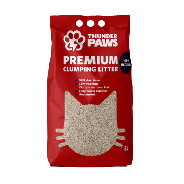 Thunder Paws Premium Hard Clumping Clay Cat Litter Unscented