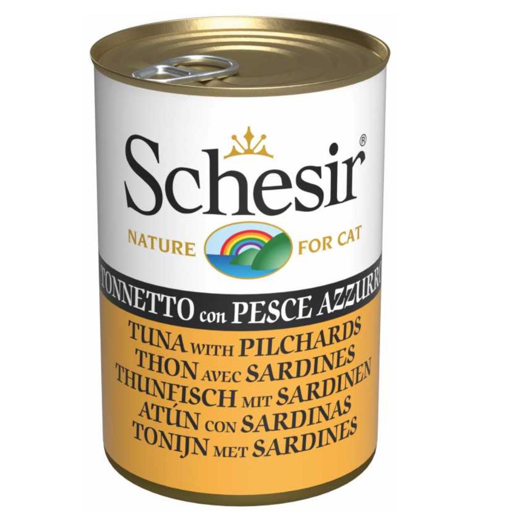 Schesir Cat Wet Food Tuna with Pilchards – 140g Can
