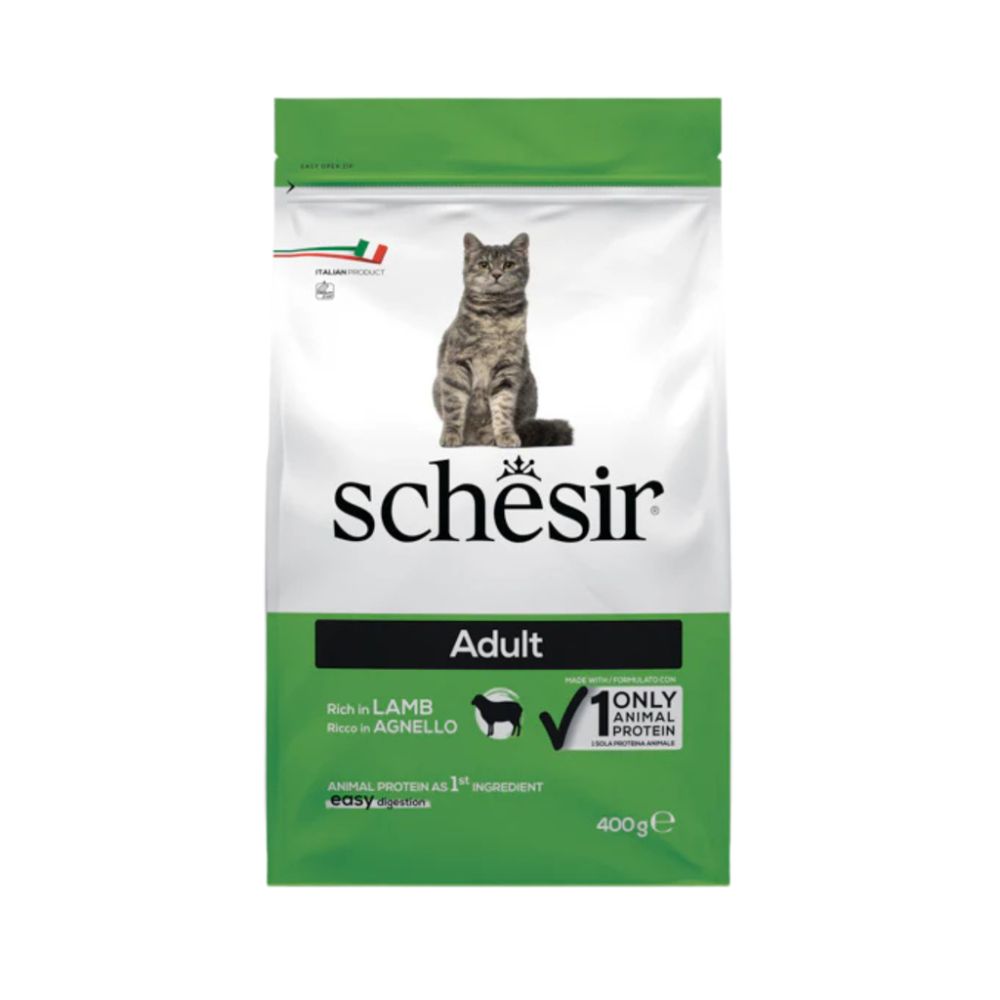 Schesir Cat Dry Food Adult Maintenance Lamb 400g – Complete & Balanced Nutrition for Adult Cats
