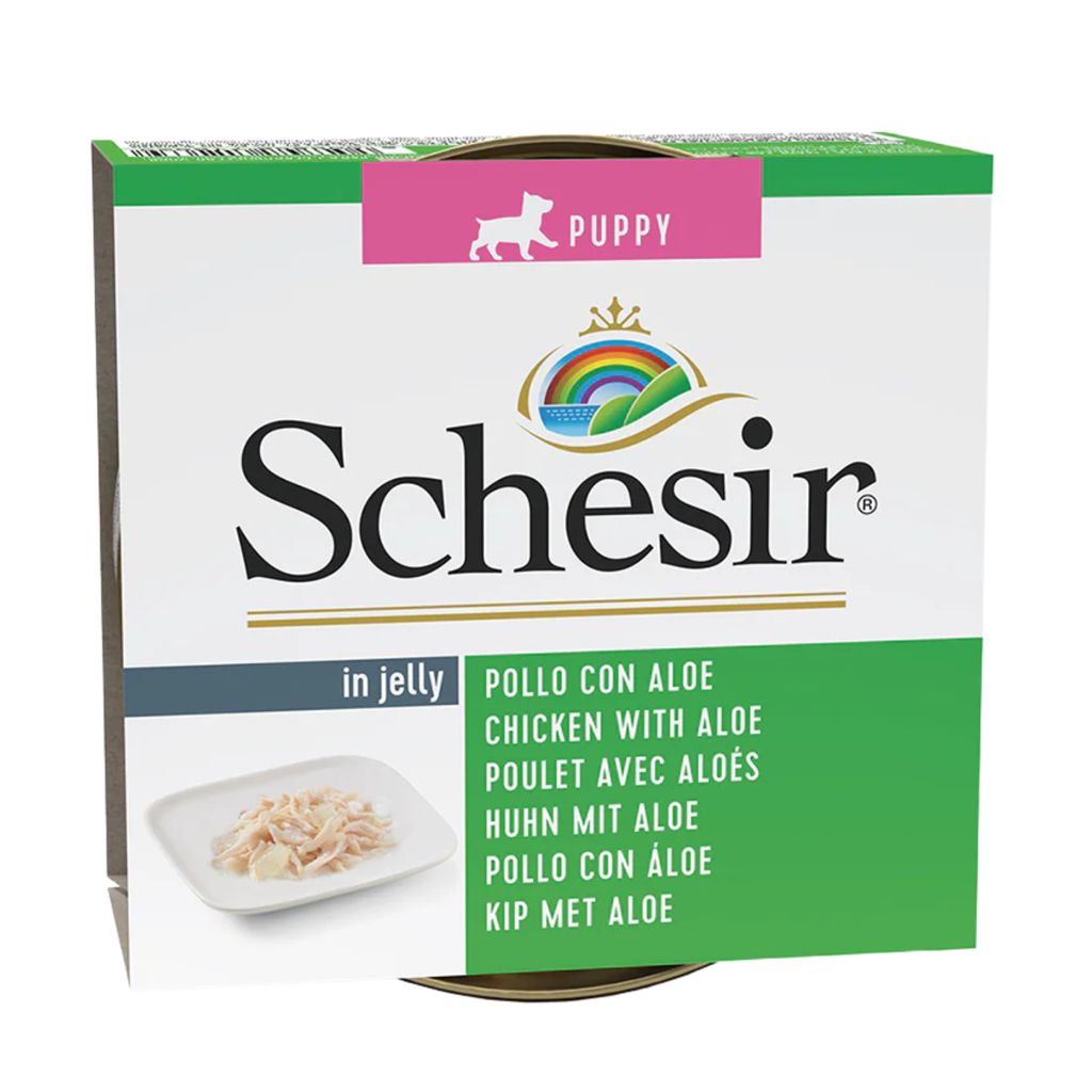 Schesir Puppy Chicken with Aloe Wet Dog Food 150g *10PC – High Quality Natural Recipe