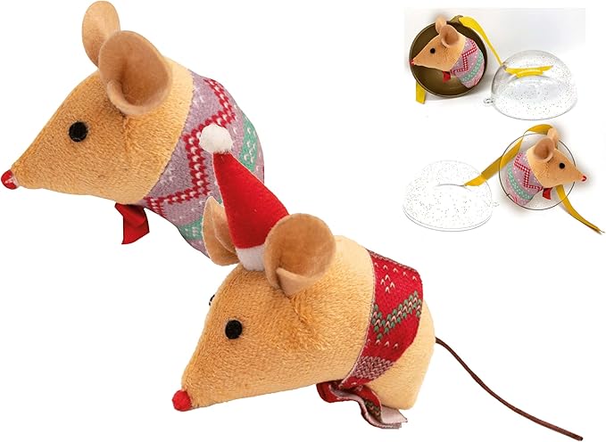 Bobby Christmas Cat Toy Holiday Mouse 9cm