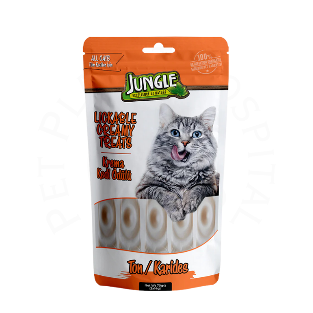 Jungle Creamy Lickable Treats Tuna & Shrimp for Cats