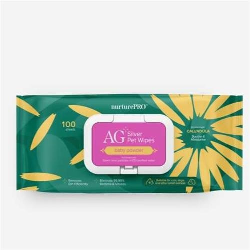 NurturePro AG+ Silver Pet Wet Wipes