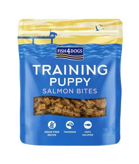 FISH4DOGS TRAINING SALMON BITES PUPPY TREATS 80G