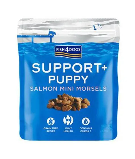 FISH4DOGS SUPPORT+ SALMON MINI MORSELS PUPPY TREATS 150G