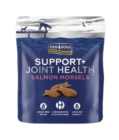 FISH4DOGS SUPPORT+ JOINT HEALTH SALMON MORSELS DOG TREATS 225G