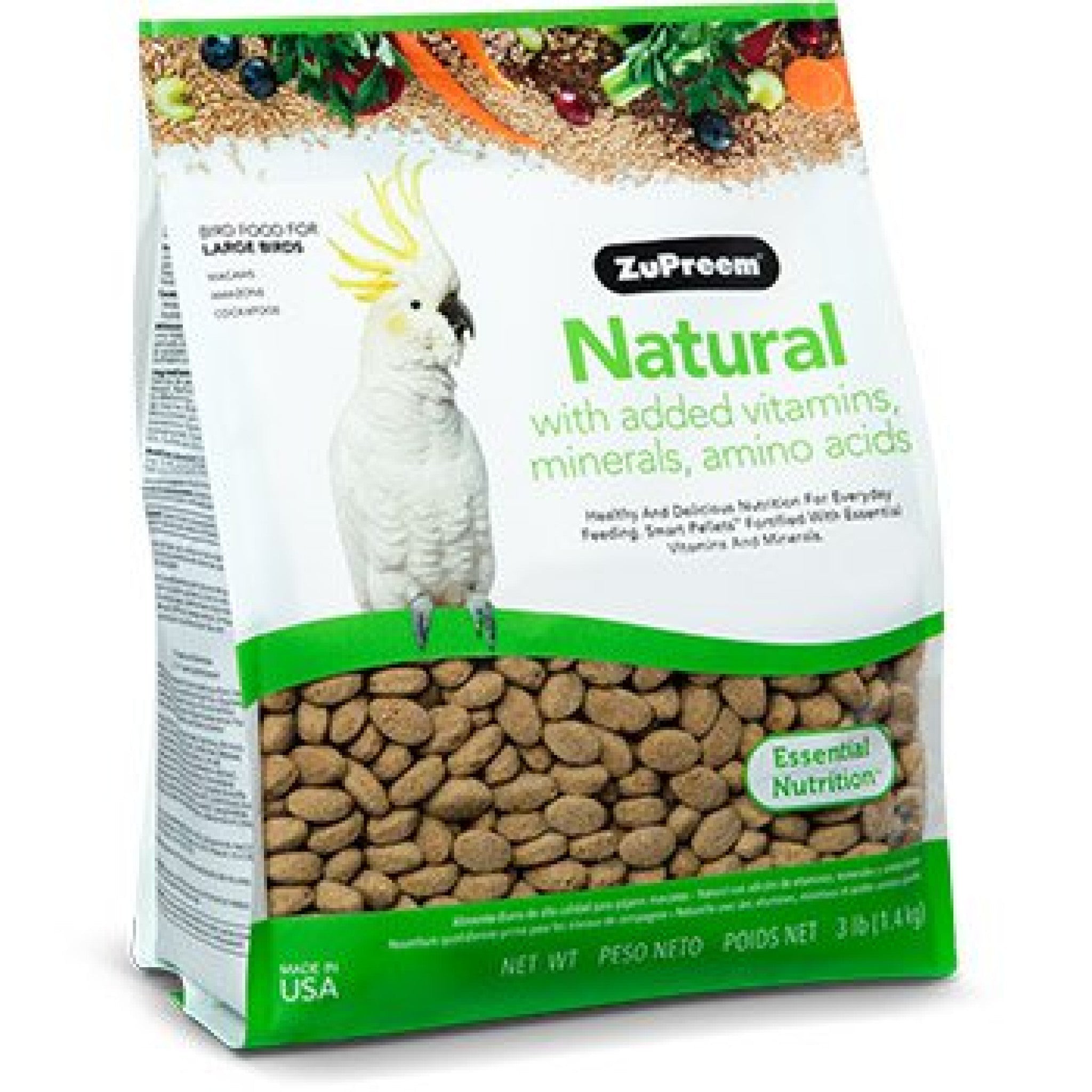 Natural Avian Diet Large Parrots 3 lbs (1.36 kg)