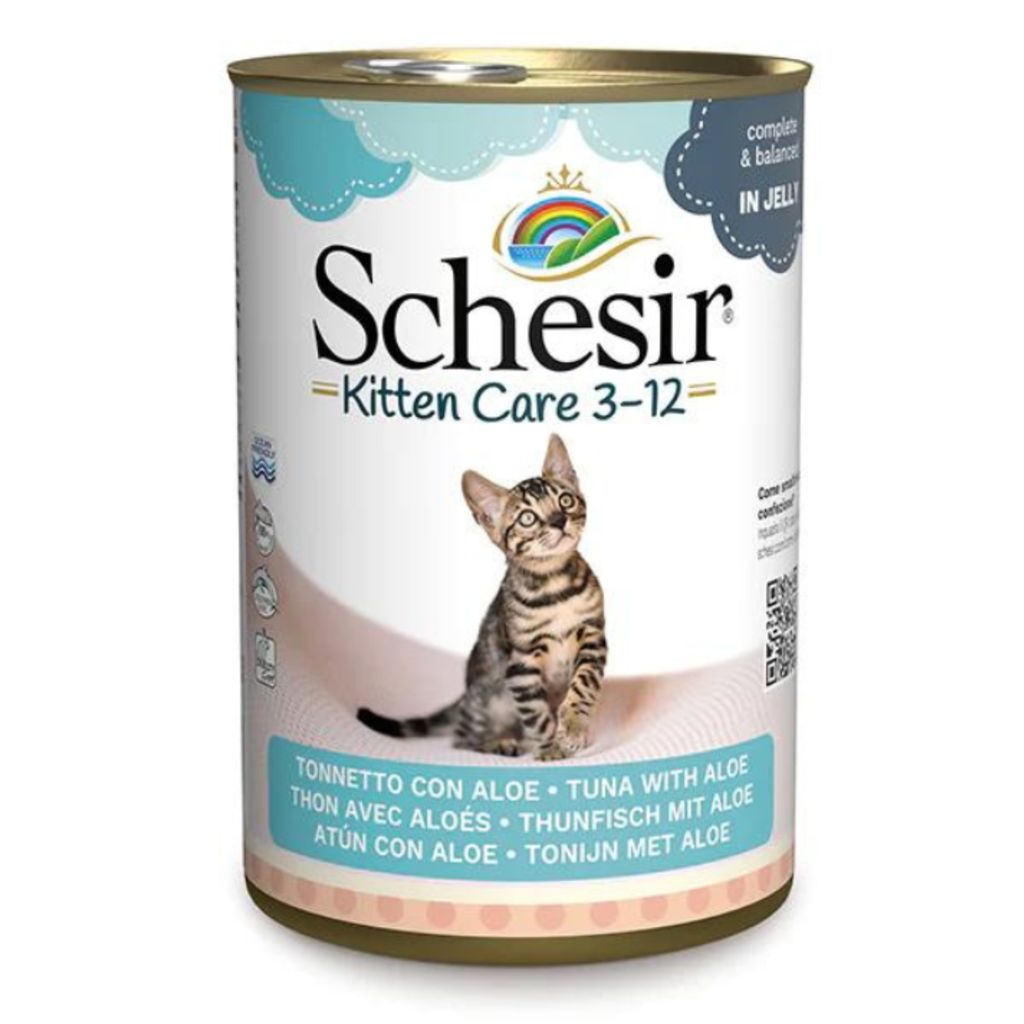 Schesir Kitten Care 3-12 Months Tuna with Aloe in Jelly 140g Can – 6 Pack