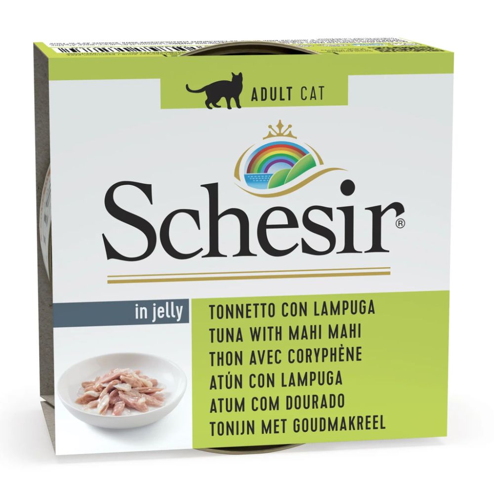 Schesir Cat Wet Food Tuna & Mahi 85g – 14-Pack Premium Wet Food for Cats