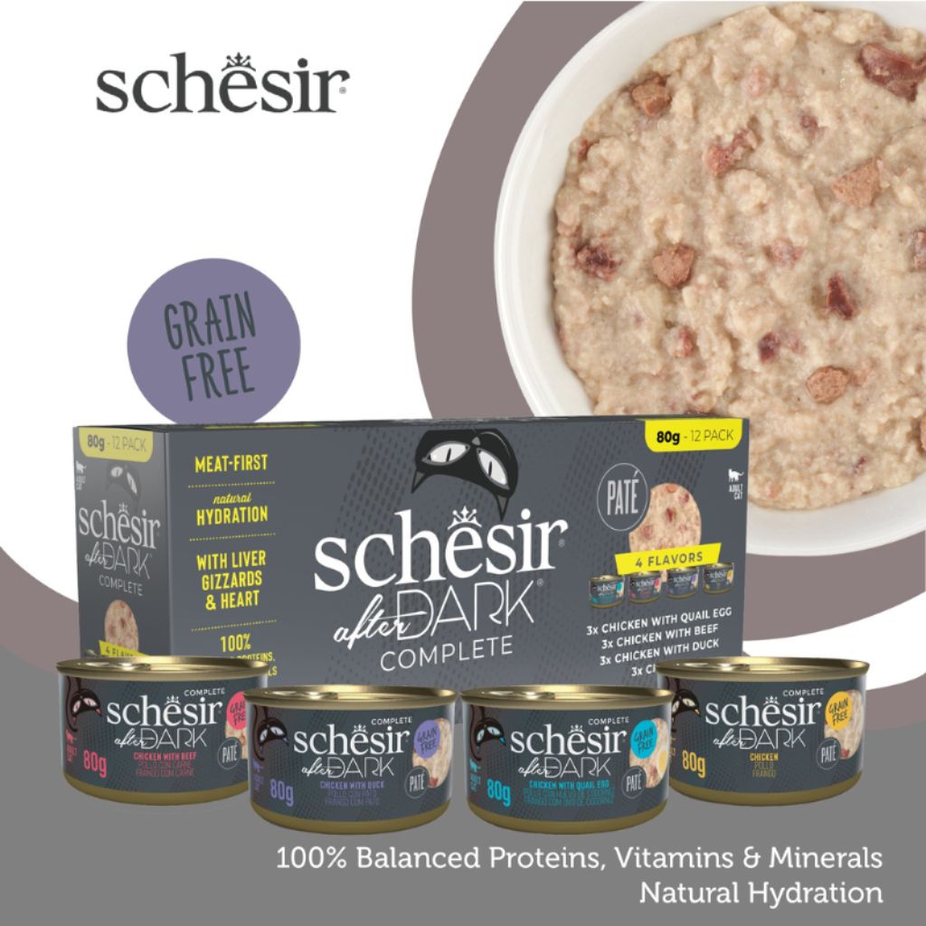 Schesir After Dark Pate Variety Pack 960g – 12 Cans, 4 Flavors