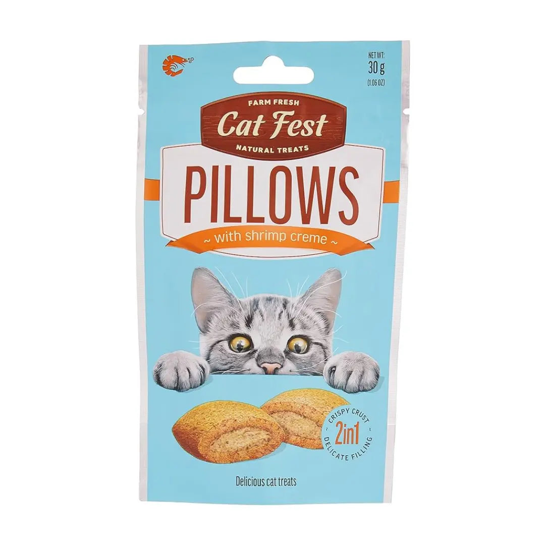 CAT FEST PILLOWS WITH CREAM CAT TREAT 30G